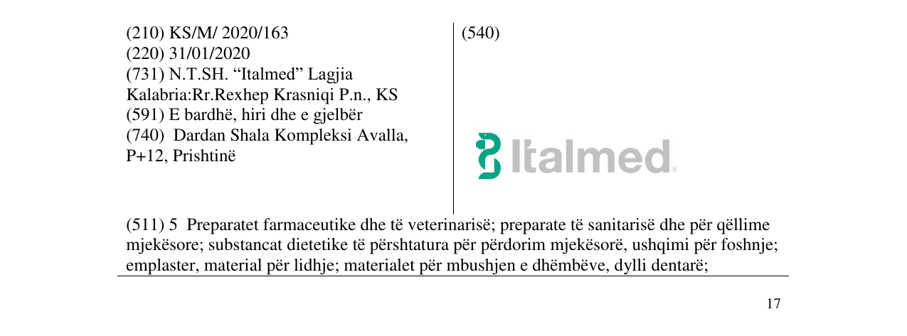 Zëri i markës Markë figurative në buletin