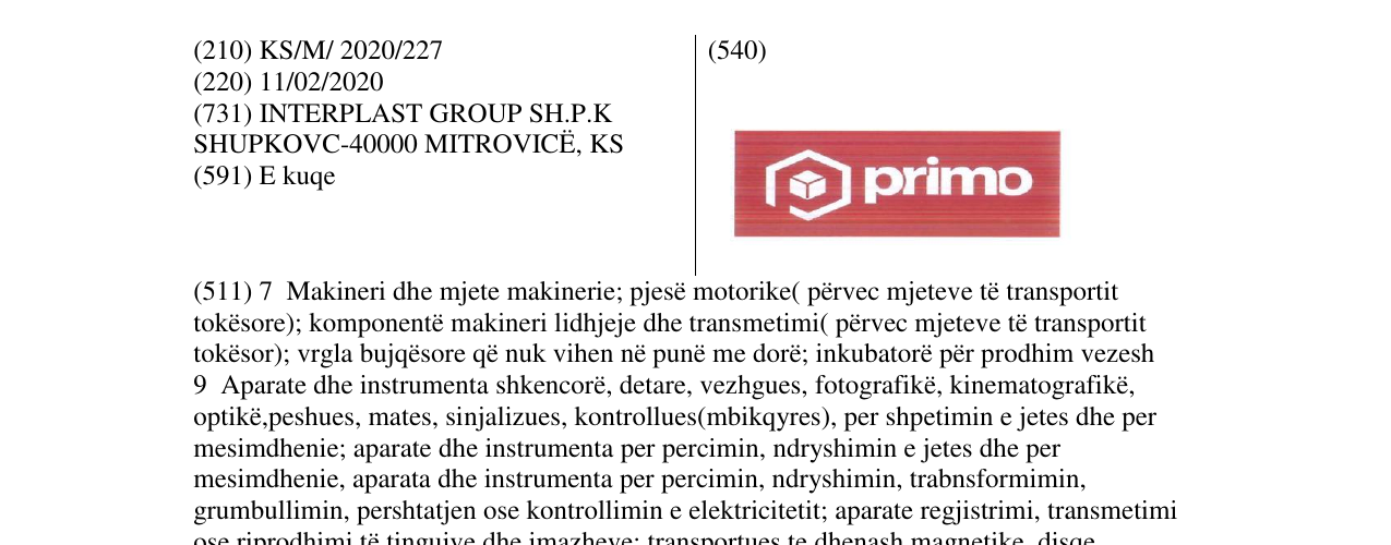 Zëri i markës primo në buletin