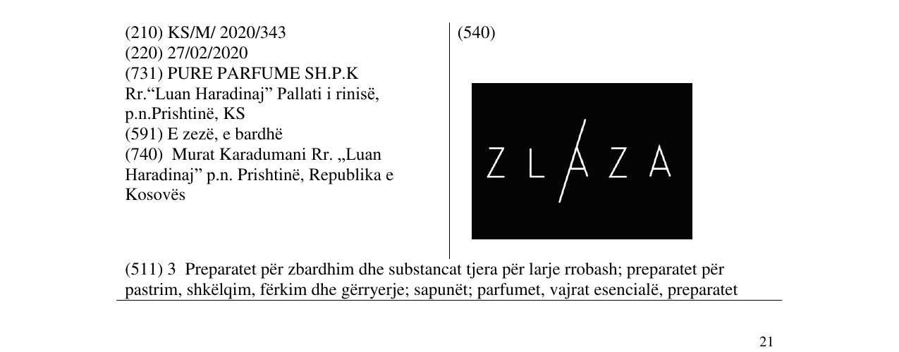 Zëri i markës ZLAZA në buletin