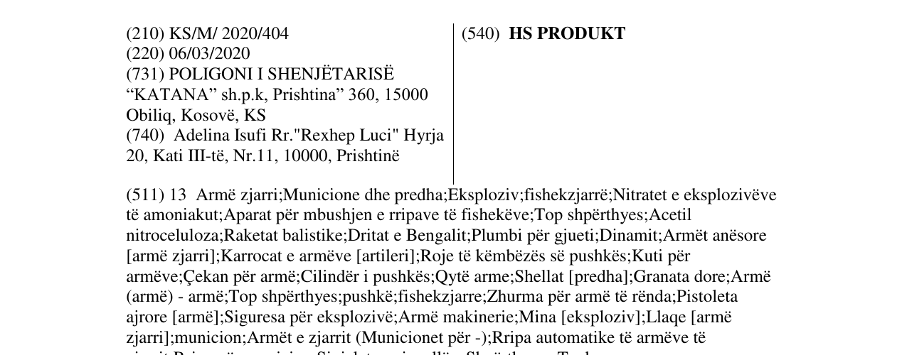 Zëri i markës HS PRODUKT në buletin