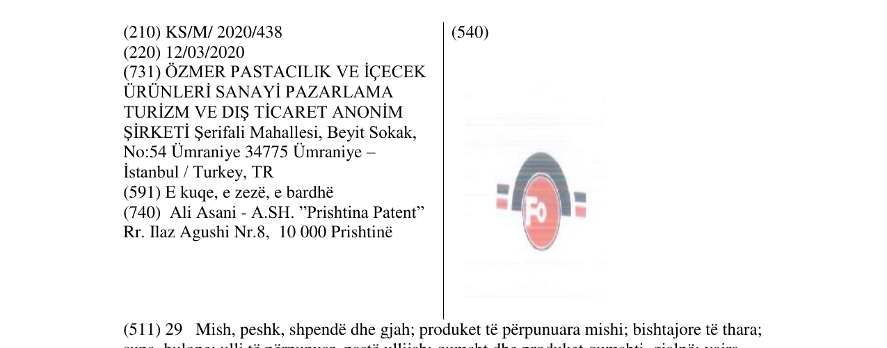 Zëri i markës Fo në buletin