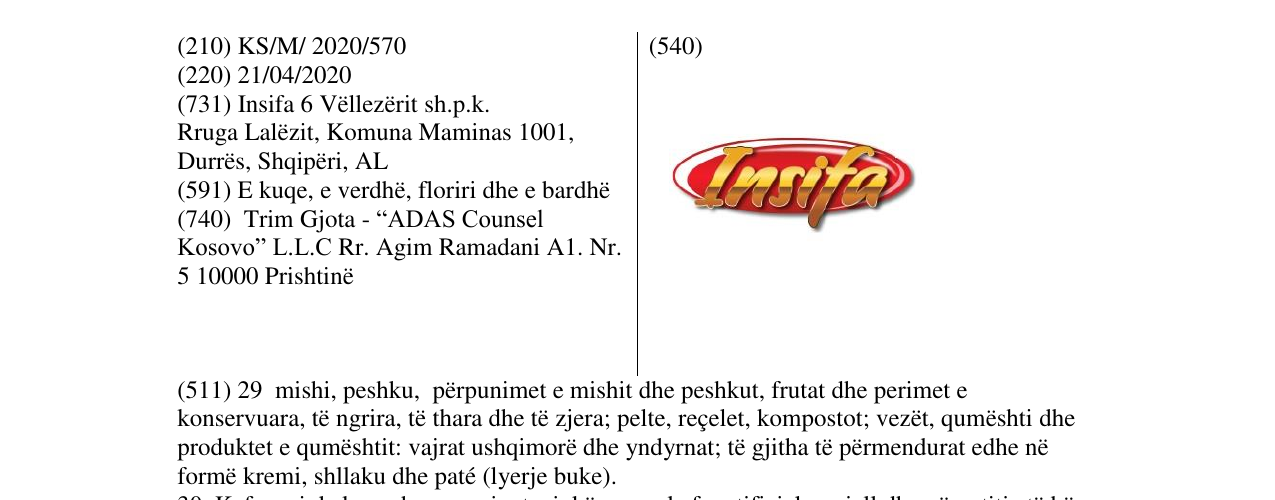Zëri i markës insifa në buletin
