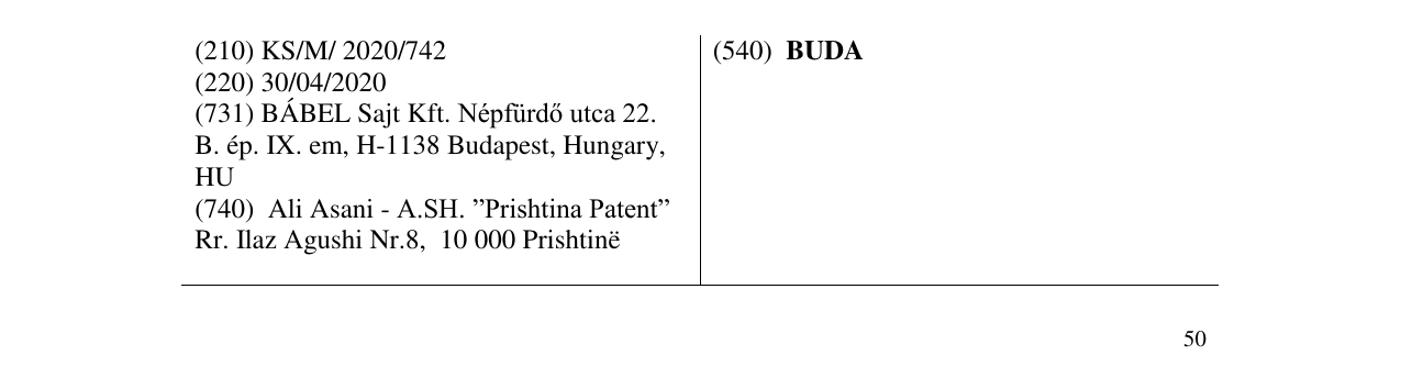 Zëri i markës BUDA në buletin