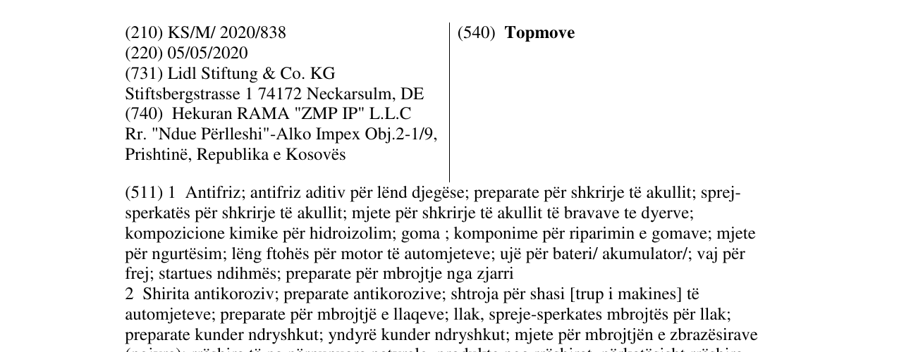 Zëri i markës Topmove në buletin