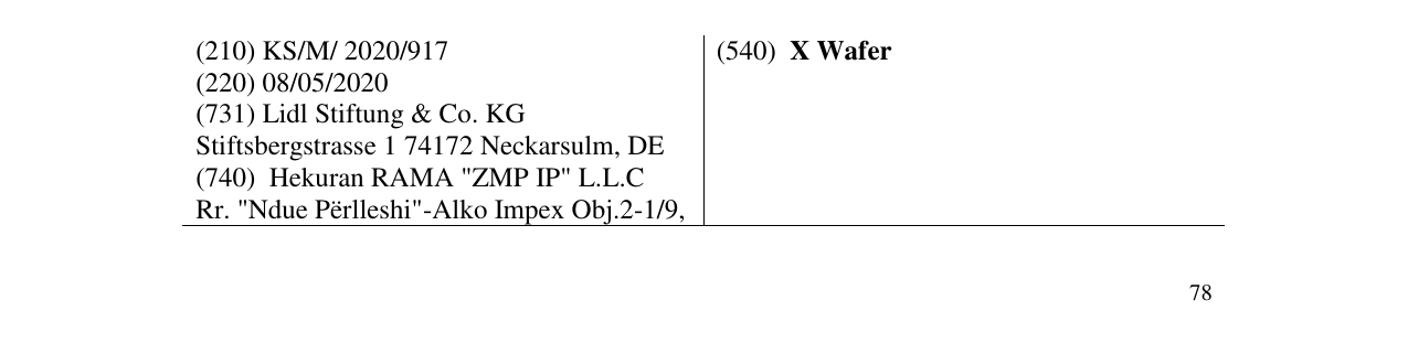 Zëri i markës X Wafer në buletin