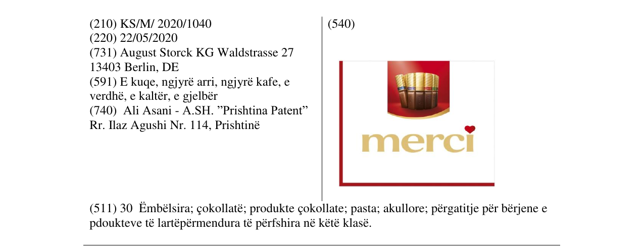 Zëri i markës MERCI në buletin