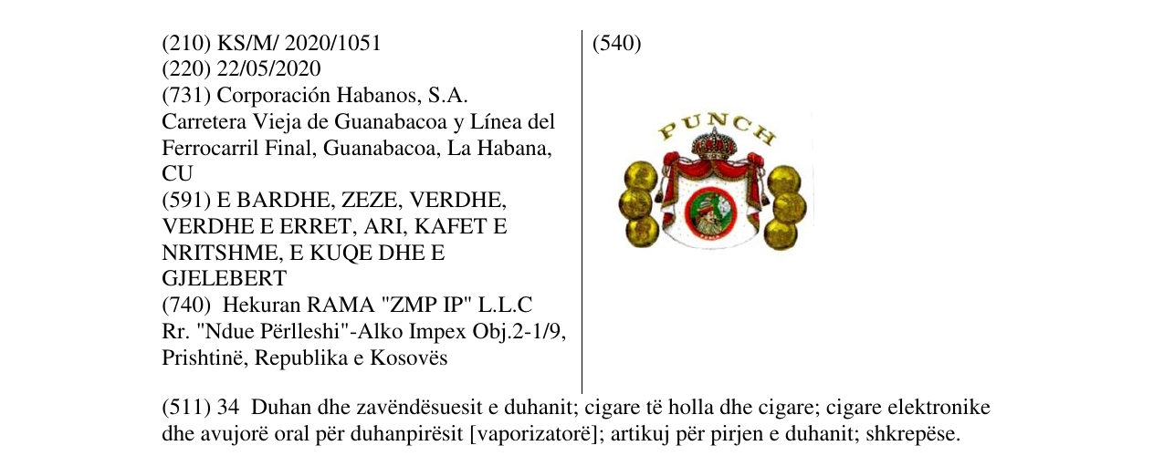 Zëri i markës PUNCH në buletin