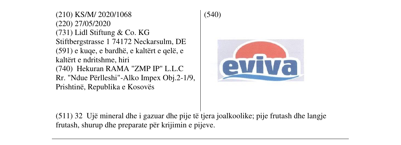 Zëri i markës EVIVA në buletin
