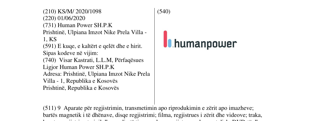 Zëri i markës HUMAN POWER në buletin