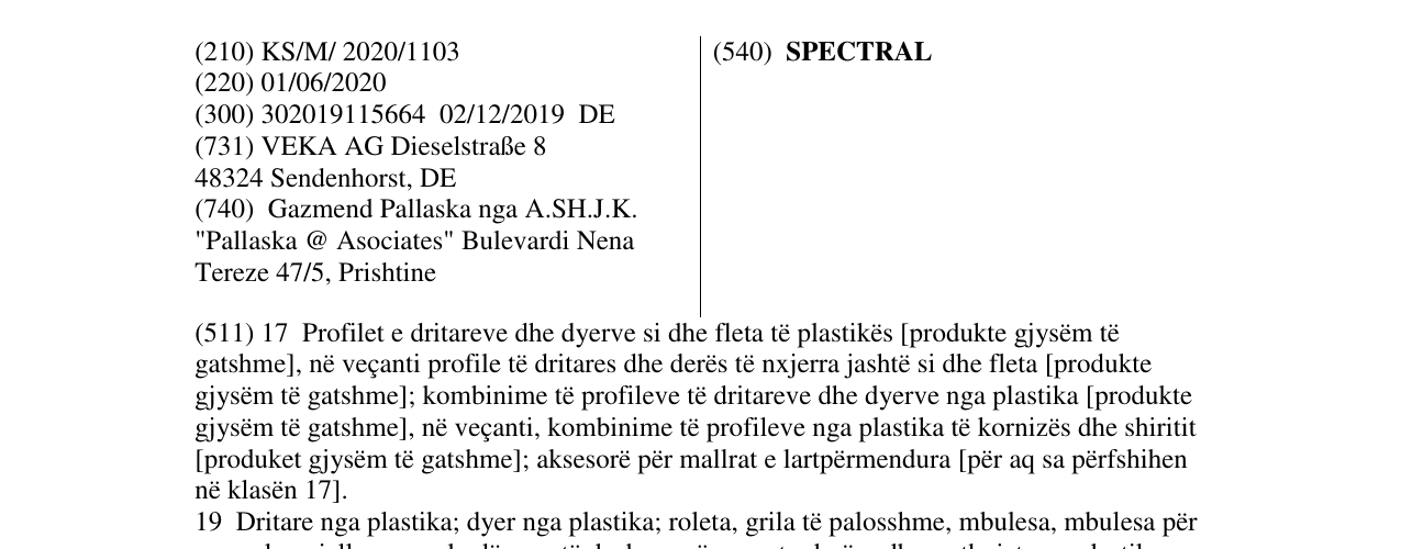 Zëri i markës SPECTRAL në buletin