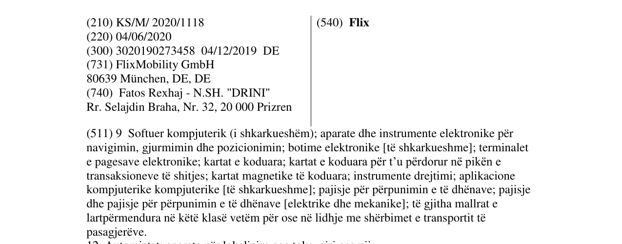 Zëri i markës Flix në buletin