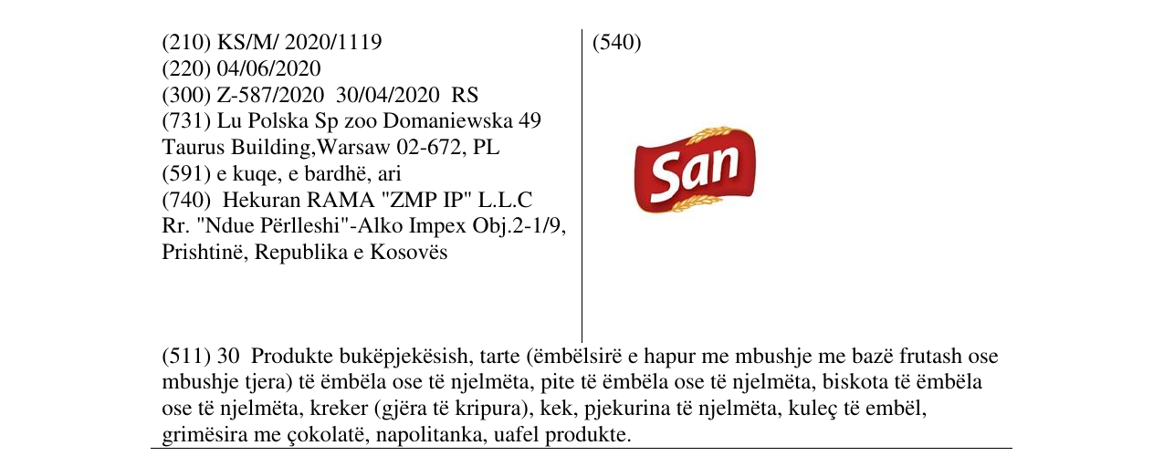 Zëri i markës SAN në buletin