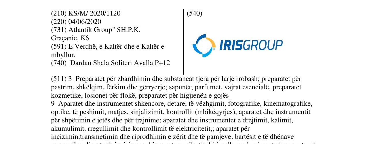 Zëri i markës iris group në buletin