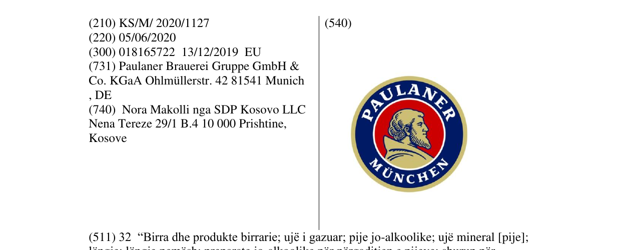 Zëri i markës PAULANER në buletin