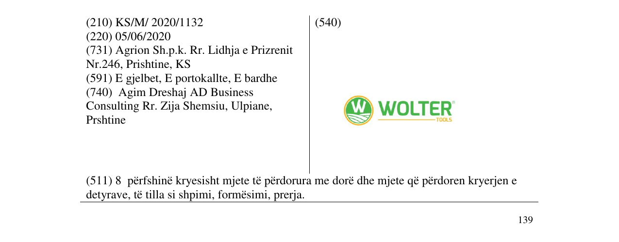 Zëri i markës WOLTER në buletin