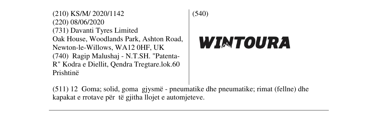 Zëri i markës WINTOURA në buletin
