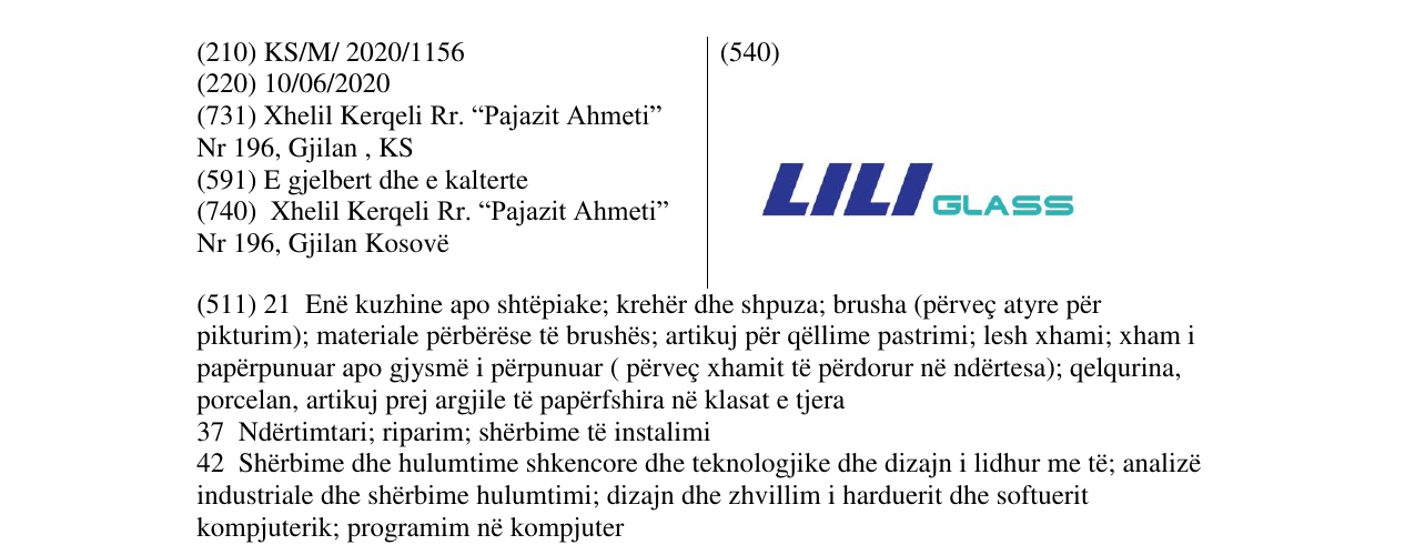 Zëri i markës LILI GLASS në buletin
