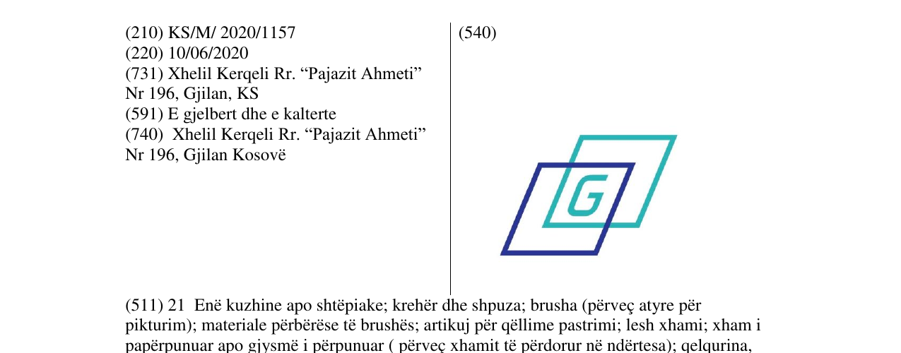 Zëri i markës GLASS në buletin