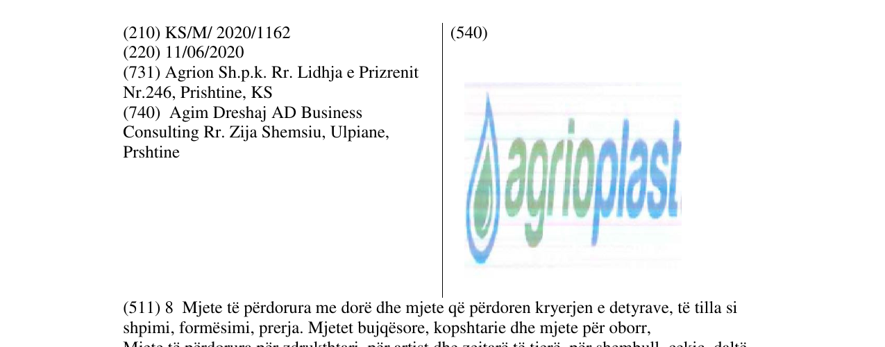 Zëri i markës AGRIOPLAST në buletin