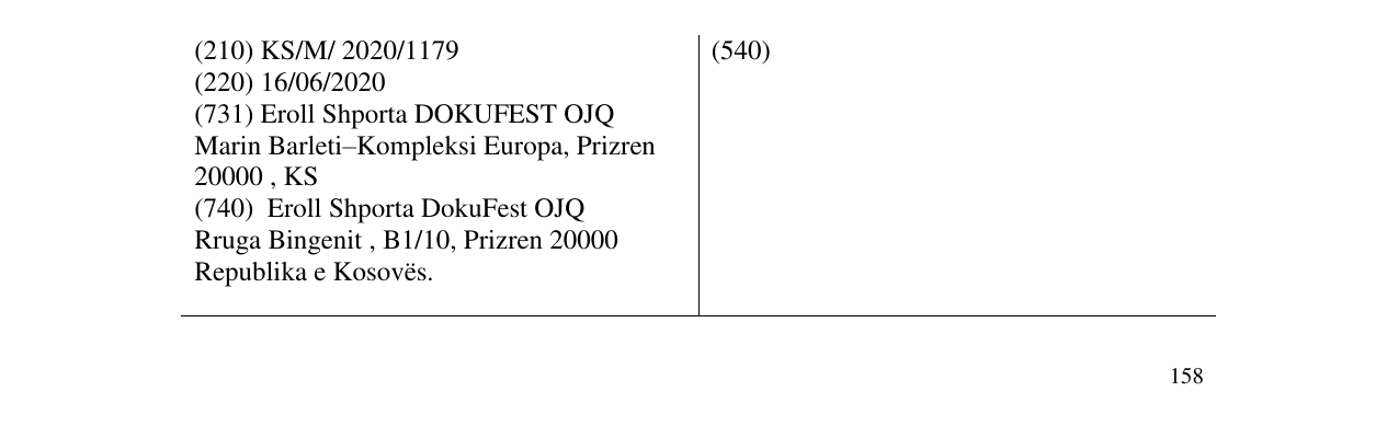 Zëri i markës DOKU FEST në buletin