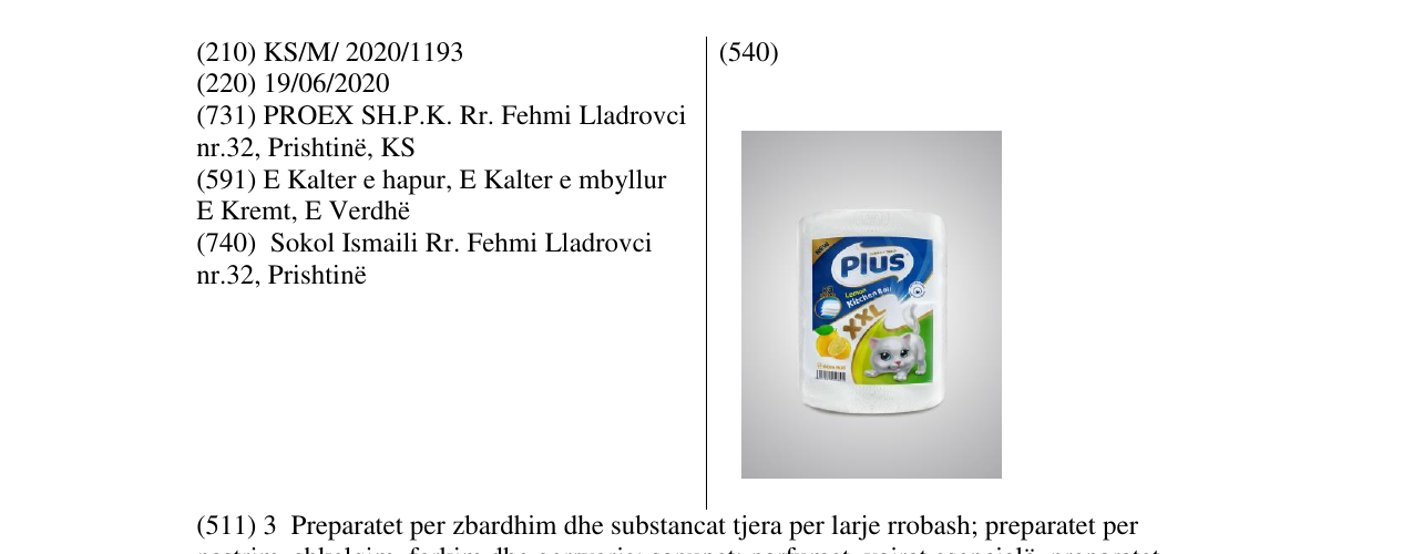 Zëri i markës PLUS LEMON KITHCHEN ROLL në buletin