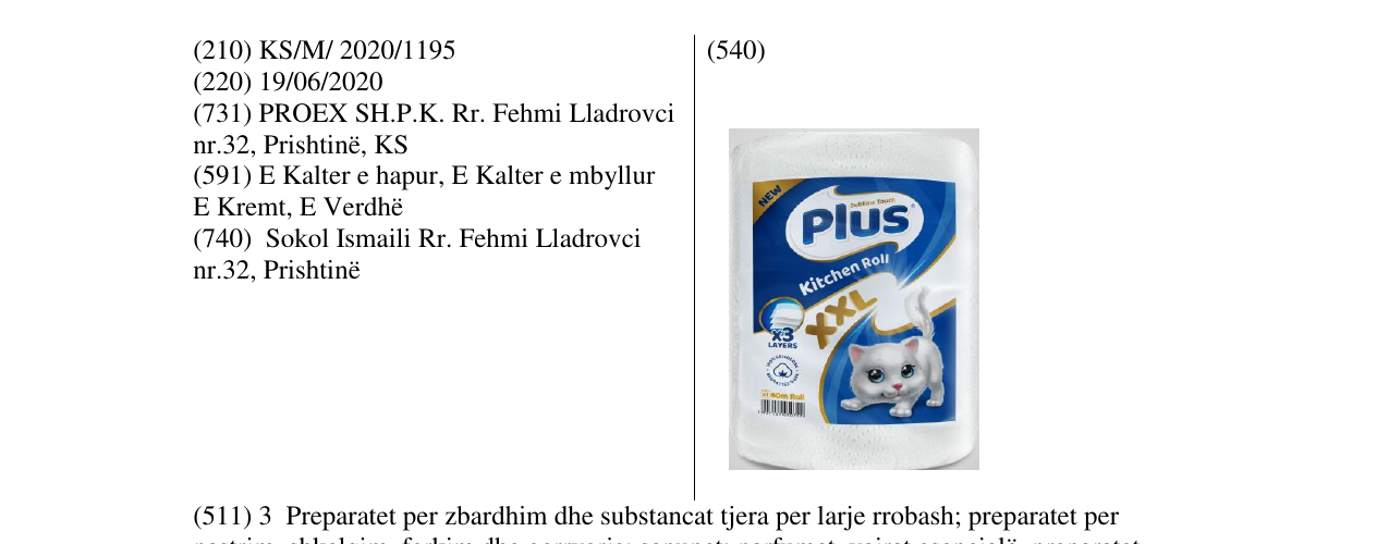 Zëri i markës Plis kitchen Roll XXL në buletin