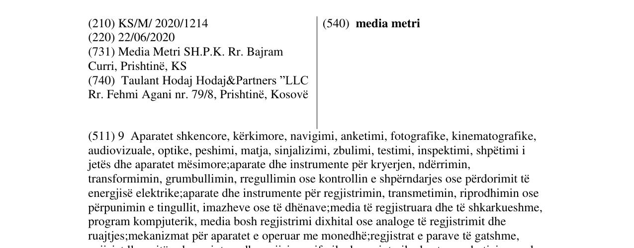 Zëri i markës media metri në buletin