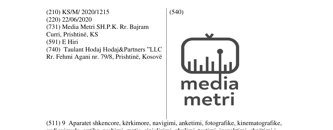 Zëri i markës MEDIA METRI në buletin