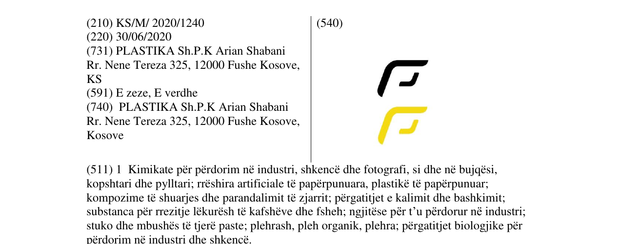 Zëri i markës plastika në buletin