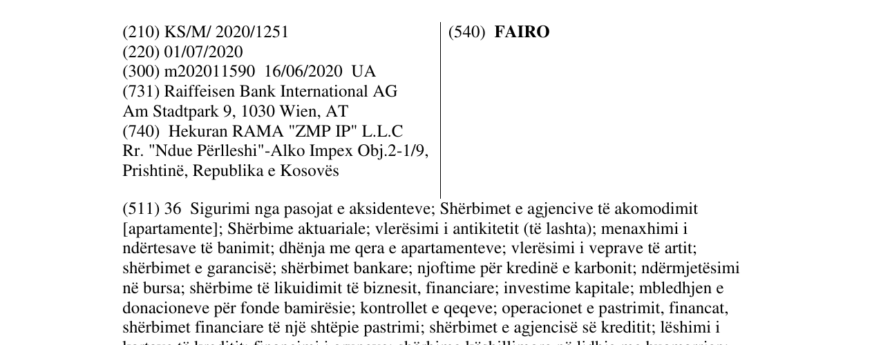 Zëri i markës FAIRO në buletin