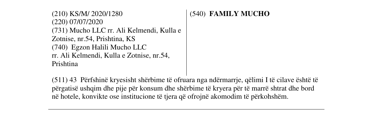 Zëri i markës FAMILY MUCHO në buletin