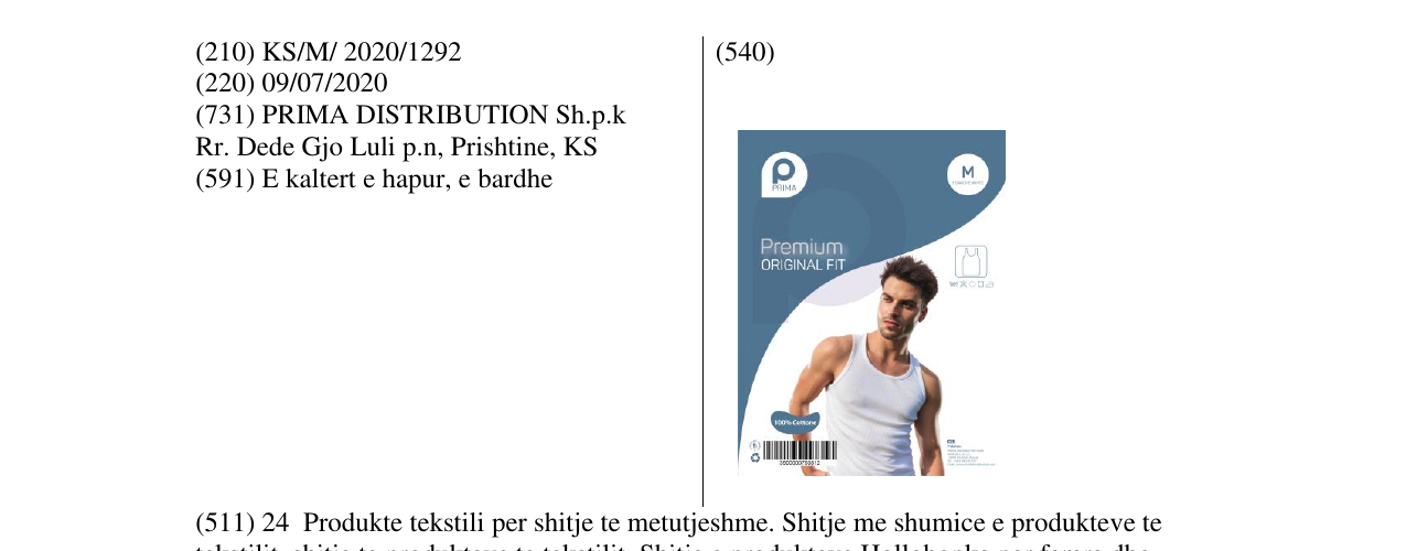 Zëri i markës PRIMA në buletin