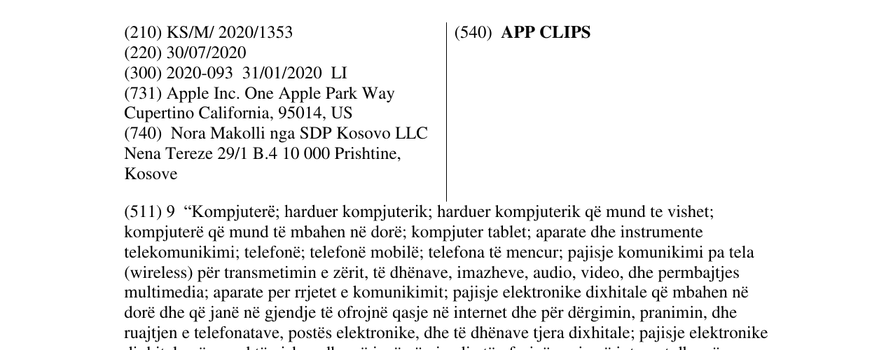 Zëri i markës APP CLIPS në buletin