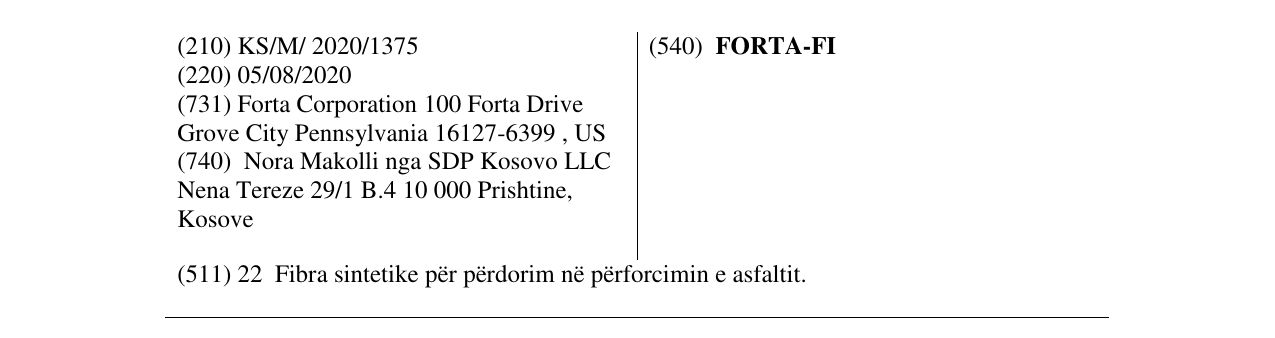 Zëri i markës FORTA-FI në buletin