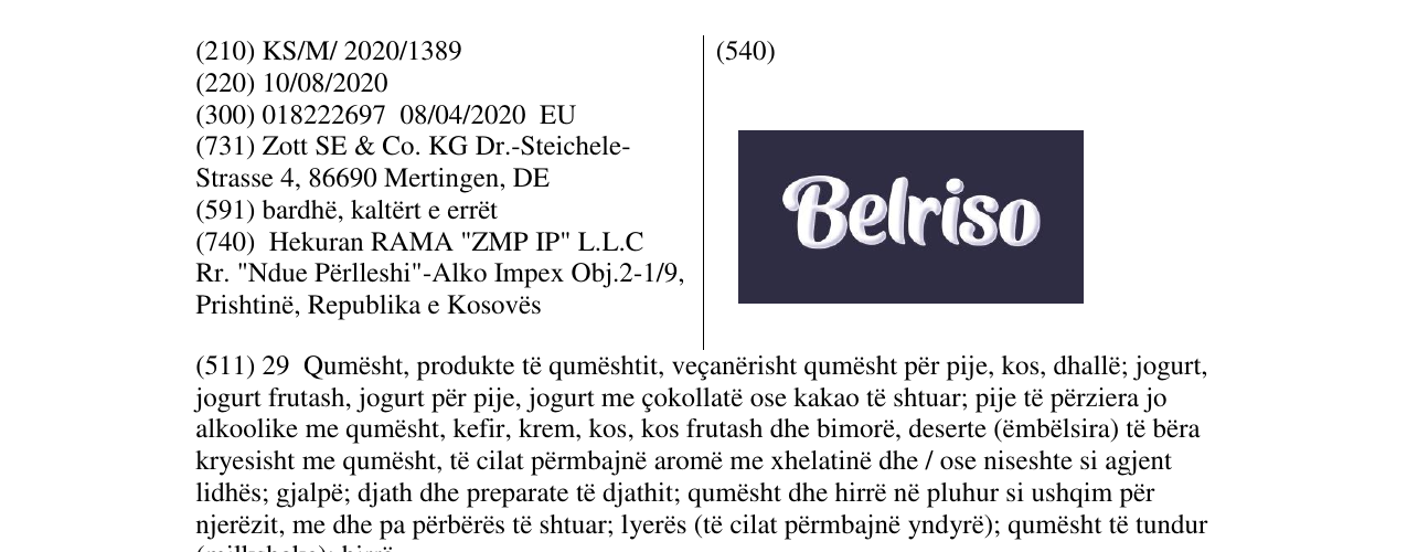 Zëri i markës belriso në buletin