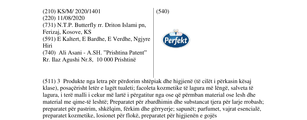 Zëri i markës Perfekt në buletin