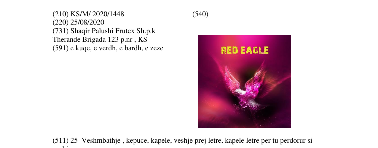 Zëri i markës red eagle në buletin