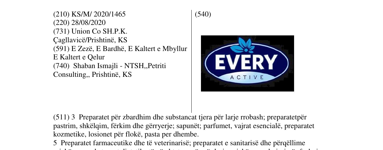 Zëri i markës every active në buletin