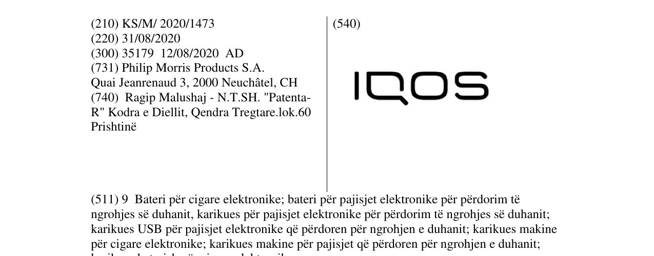 Zëri i markës IQOS në buletin