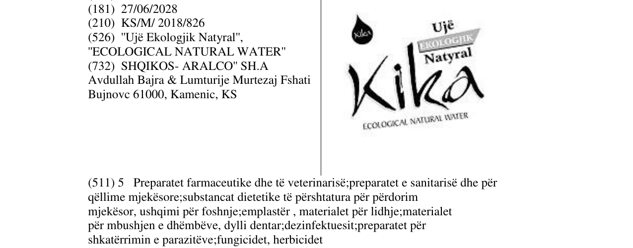 Zëri i markës Kika në buletin