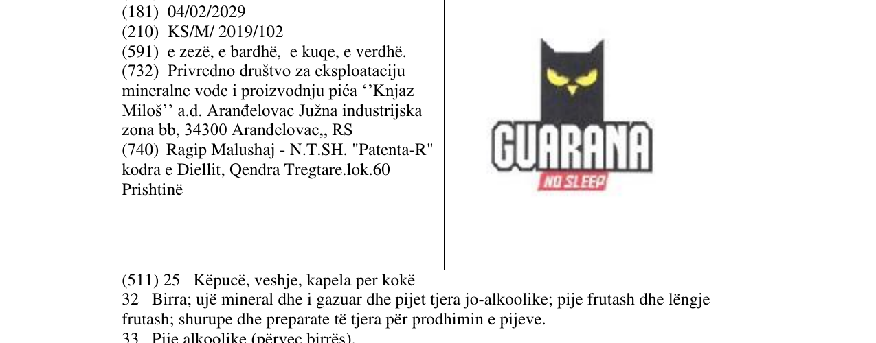 Zëri i markës Markë figurative në buletin