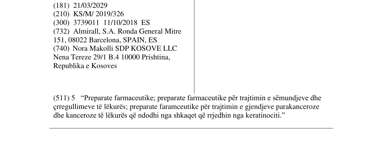 Zëri i markës RYNUVIAK në buletin