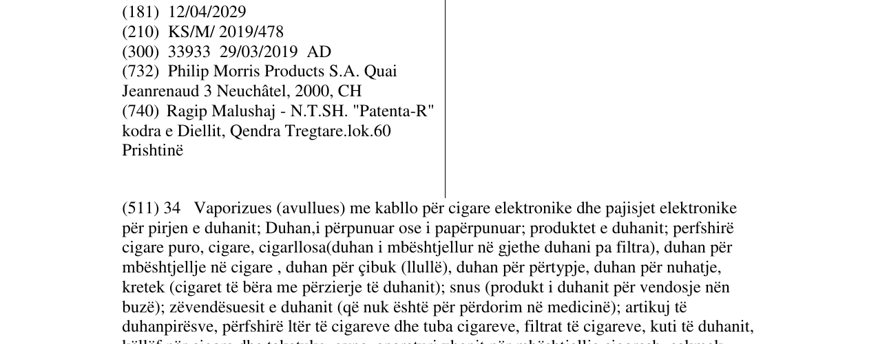 Zëri i markës IQOS DUO në buletin
