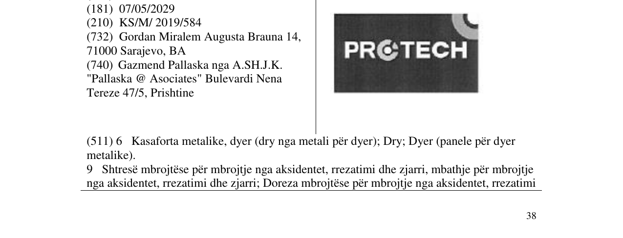 Zëri i markës PROTECH në buletin