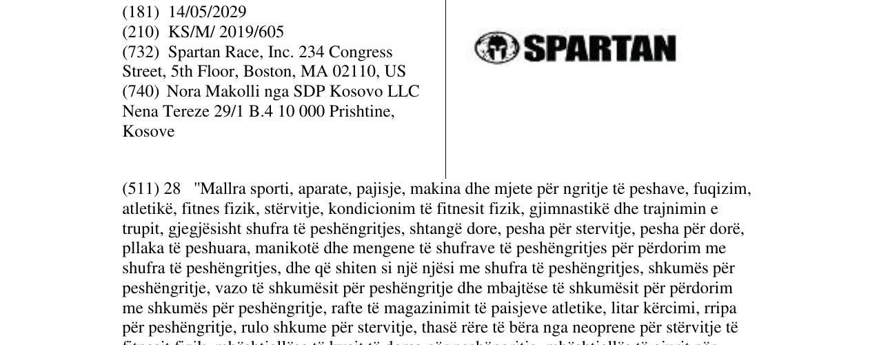 Zëri i markës SPARTAN në buletin