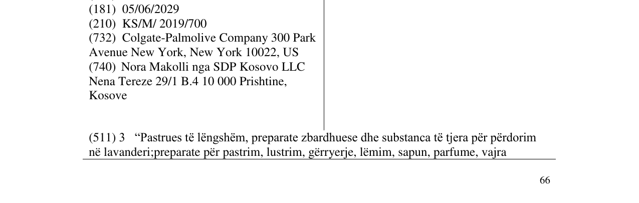 Zëri i markës FABULOSO në buletin