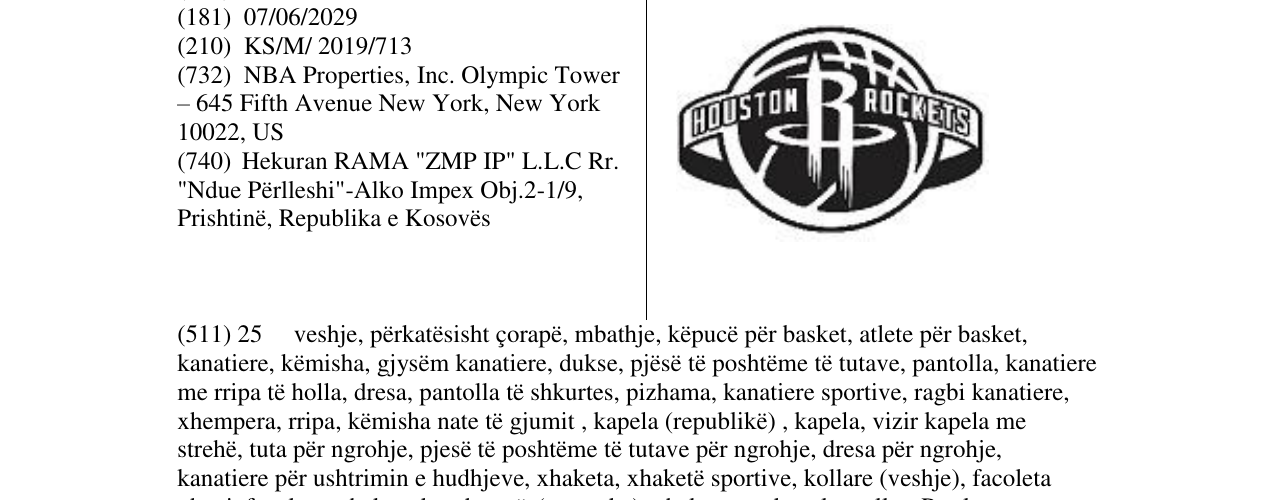 Zëri i markës HOUSTON ROCKETS në buletin