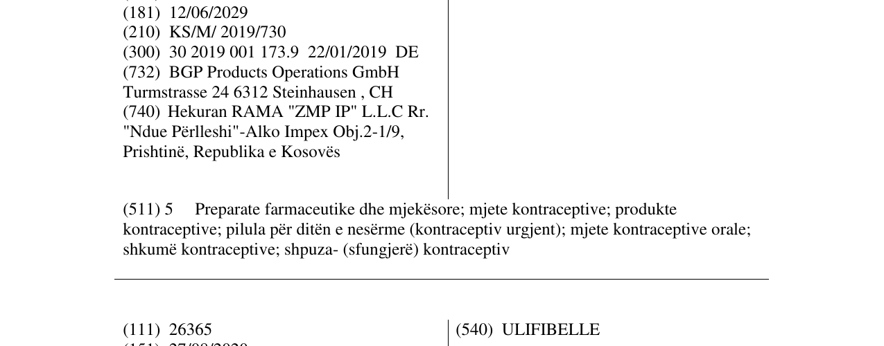 Zëri i markës MIAFYBE në buletin