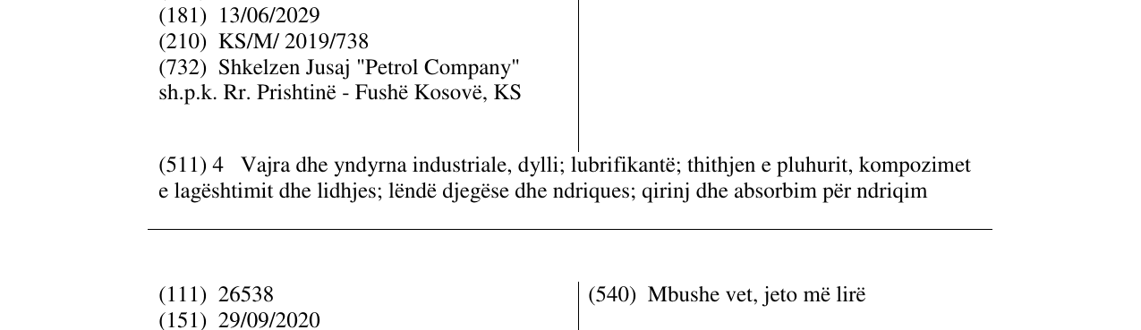 Zëri i markës Mbushe vet në buletin