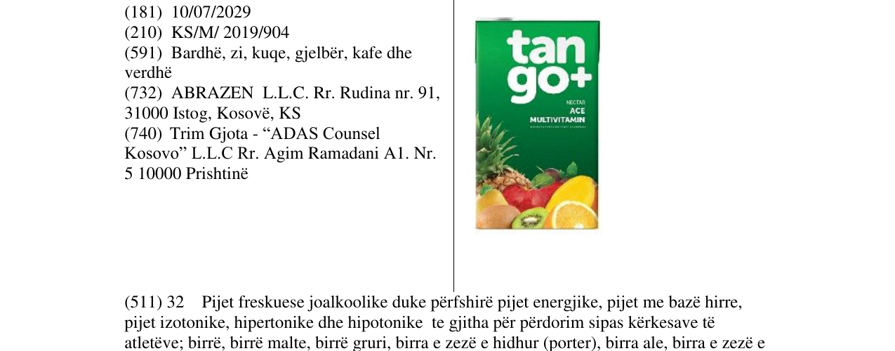 Zëri i markës tan go+ në buletin